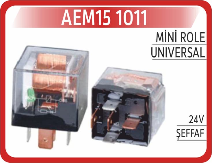 MİNİ ROLE 24V ŞEFFAF