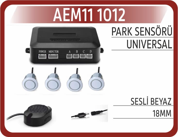 PARK SENSÖRÜ SESLİ BEYAZ 18MM