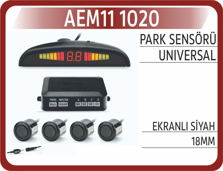 PARK SENSÖRÜ EKRANLI SİYAH 18MM