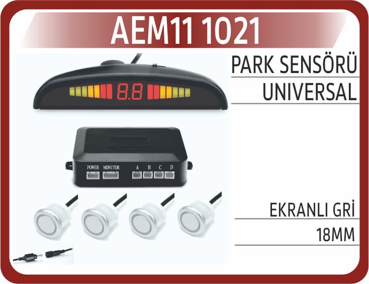 PARK SENSÖRÜ EKRANLI GRİ 18MM