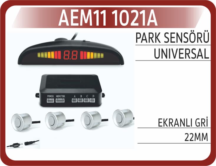 PARK SENSÖRÜ EKRANLI GRİ 22 MM