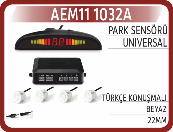 PARK SENSÖRÜ TÜRKÇE KONUŞMALI BEYAZ 22MM
