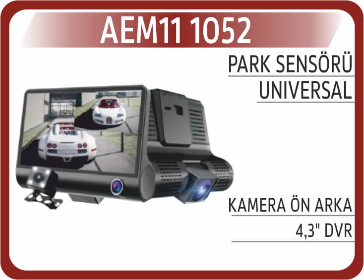 EKRAN 4" DVR + 3 KAMERA