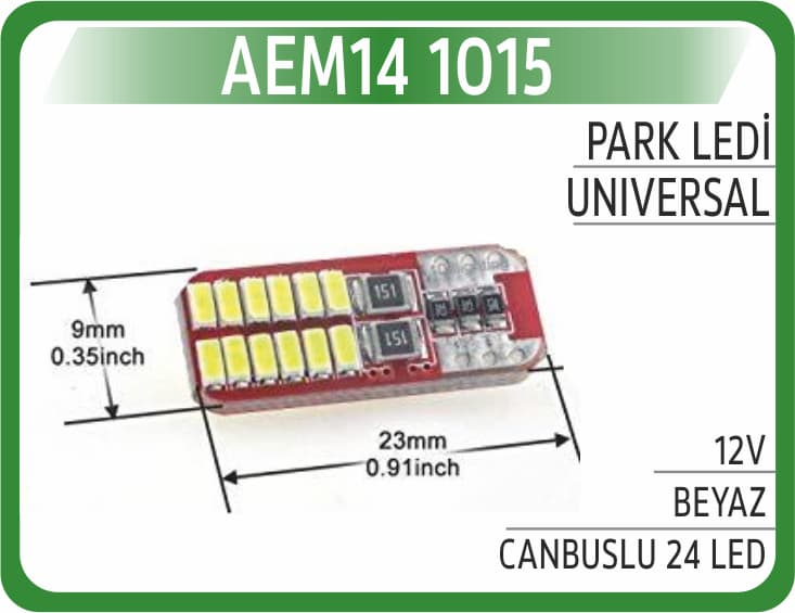 PARK LEDİ 12V BEYAZ CANBUSLU -24 LED