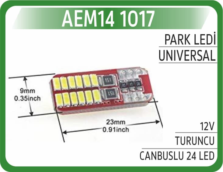 PARK LEDİ 12V TURUNCU 24 LED-CANBUSLU