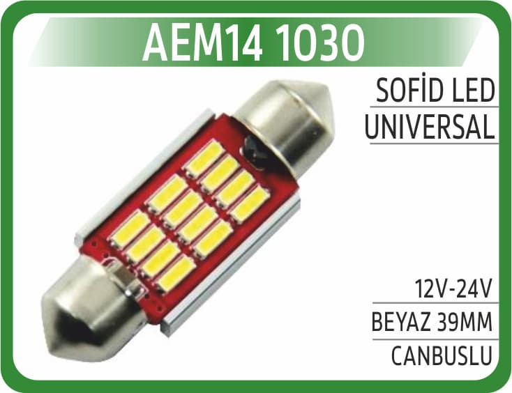 SOFİT LED 12V-24V BEYAZ 39MM CANBUSLU