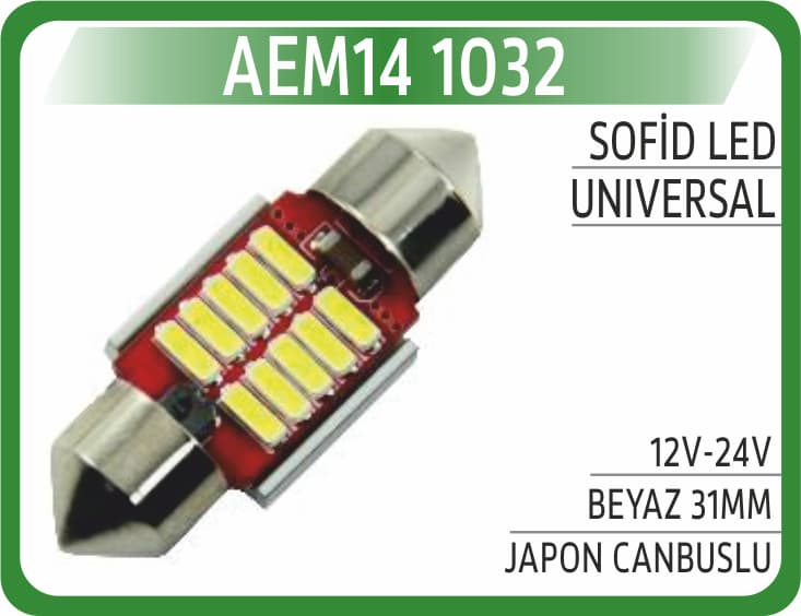 SOFİT LED 12V-24V BEYAZ 31MM JAPON CANBUSLU