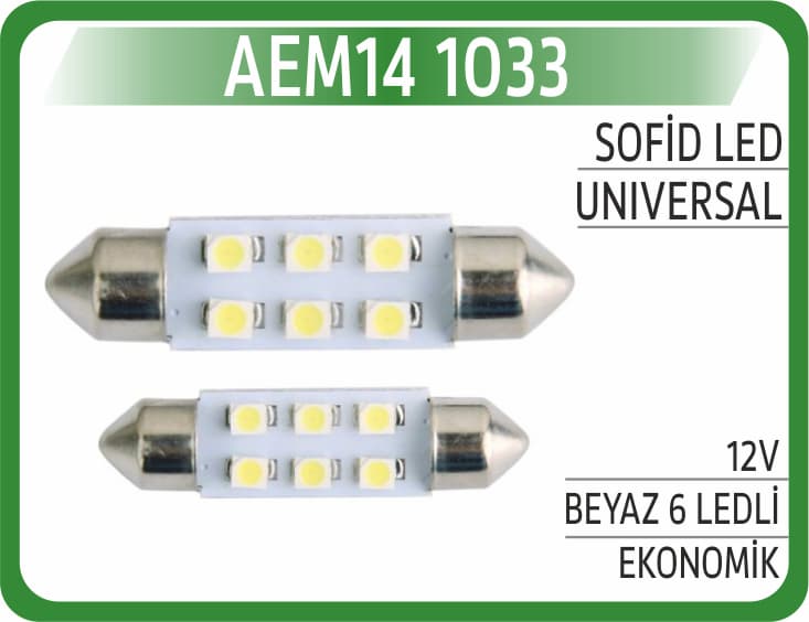 SOFİT LED 12V BEYAZ 6 LEDLİ EKONOMİK