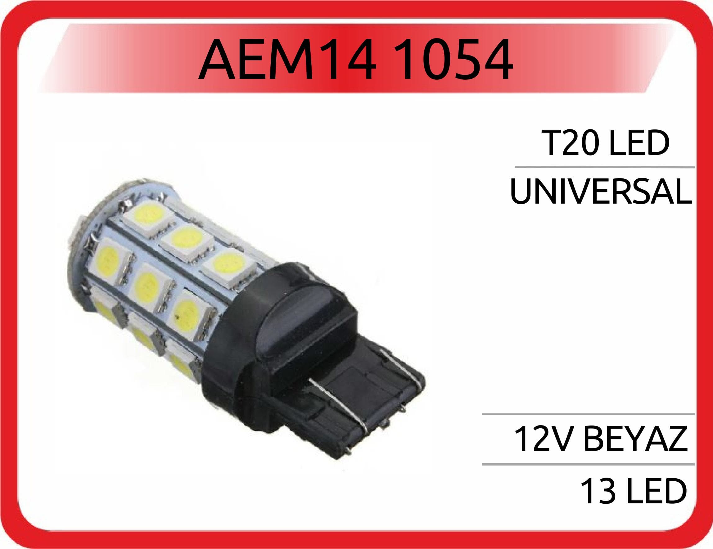 T20 LED 12V 13 LED BEYAZ