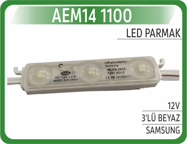 LED PARMAK 3LÜ BEYAZ SAMSUNG 12V