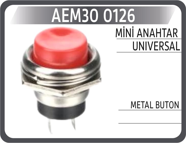 MİNİ ANAHTAR UNIVERSAL METAL BUTON