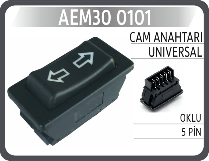 CAM ANAHTARI UNIVERSAL OKLU 5 PİN