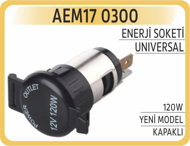 ENERjİ SOKETİ 120W YENİ MODEL KAPAKLI
