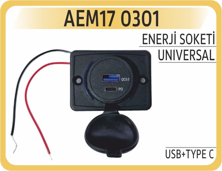 ENERJİ SOKETİ USB+TYPE C