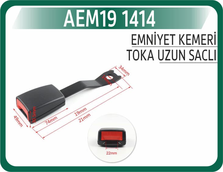 EMNİYET KEMERİ TOKASI UZUN SACLI