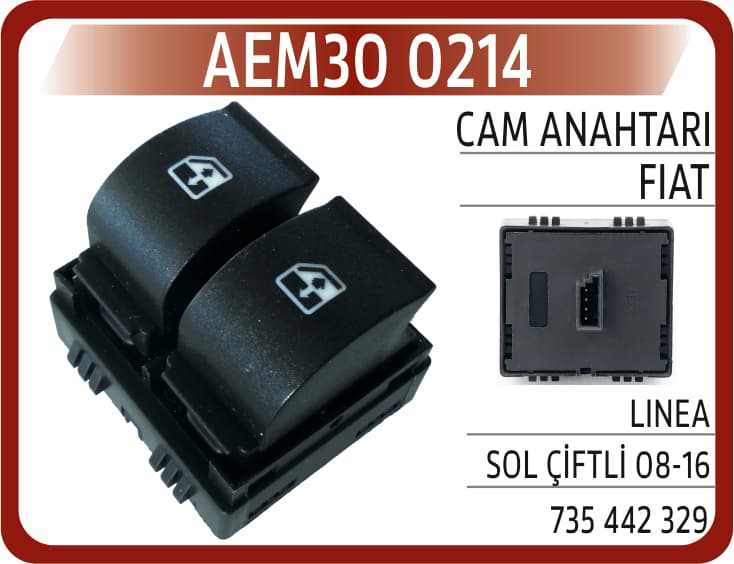 CAM ANAHTARI FIAT LINEA SOL ÇİFTLİ 08-16