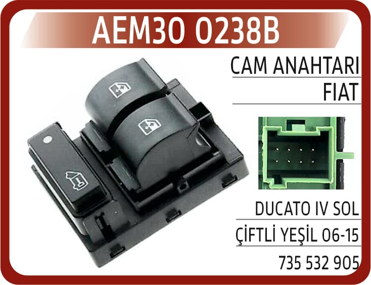CAM ANAHTARI FIAT DUCATO IV SOL ÇİFTLİ YEŞİL 06-15