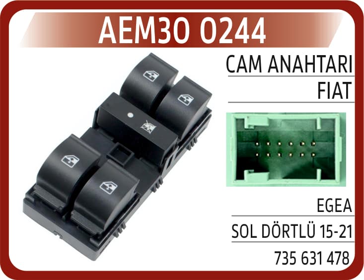 CAM ANAHTARI FIAT EGEA SOL DÖRTLÜ 15-21