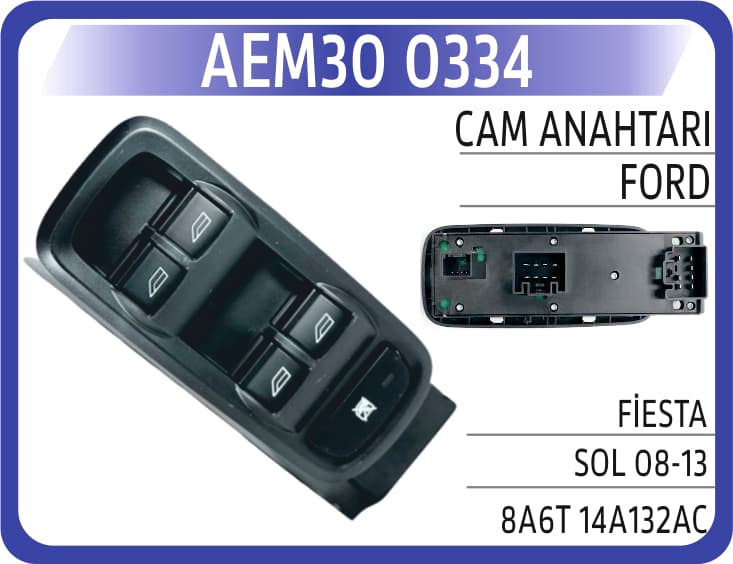 CAM ANAHTARI FORD FİESTA SOL 08-13