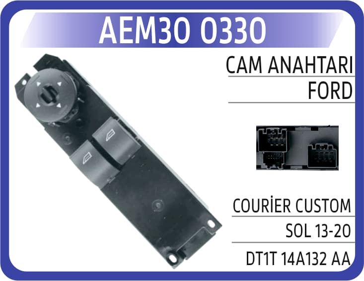 CAM ANAHTARI FORD COURİER CUSTOM SOL 13-20