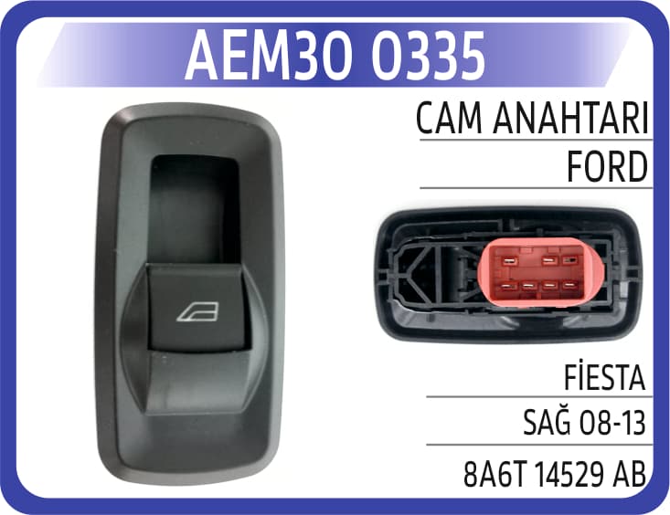 CAM ANAHTARI FORD FİESTA SAĞ 08-13