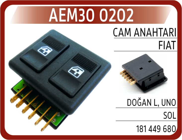 CAM ANAHTARI FIAT DOĞAN L-UNO SOL 89-93