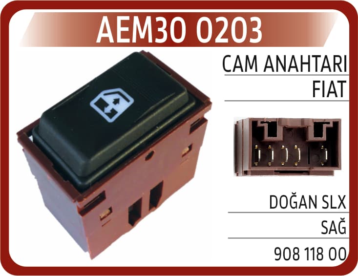 CAM ANAHTARI FIAT DOĞAN SLX SAĞ 93-97