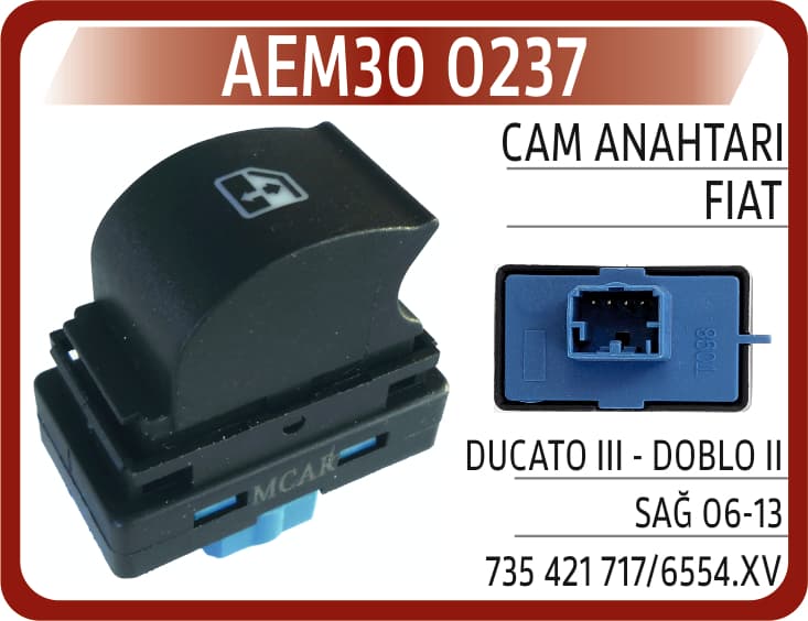 CAM ANAHTARI FIAT DUCATO III - DOBLO II SAĞ 06-13