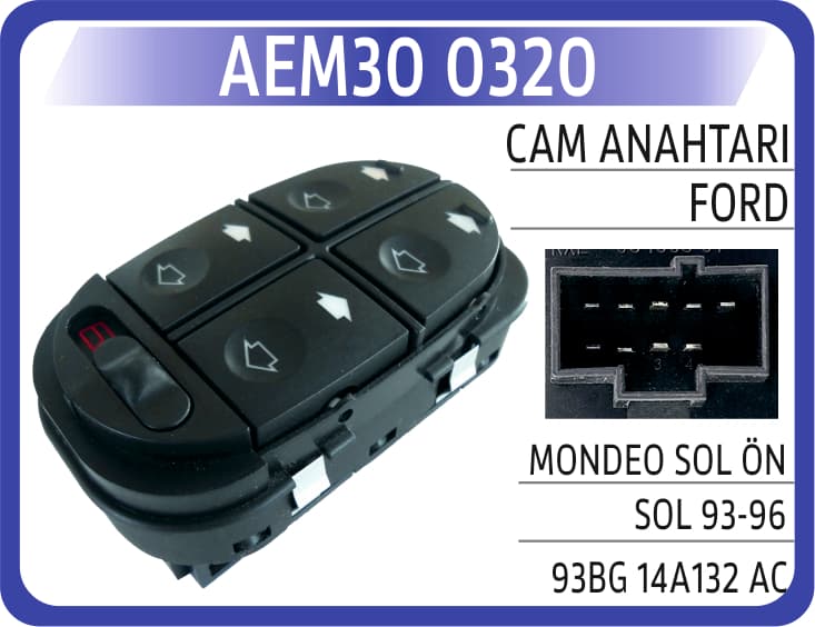 CAM ANAHTARI FORD MONDEO SOL ÖN SOL 93-96