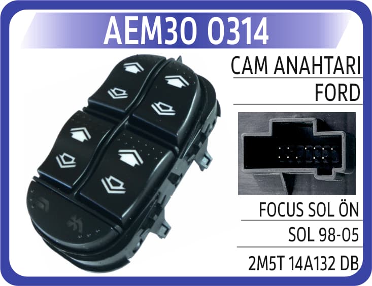 CAM ANAHTARI FORD FOCUS SOL ÖN SOL 98-05