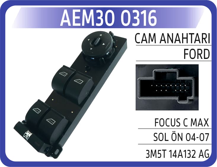 CAM ANAHTARI FORD FOCUS C MAX SOL ÖN 04-07