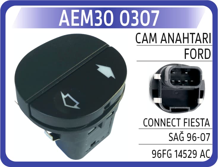 CAM ANAHTARI FORD CONNECT FIESTA SAĞ 96-07