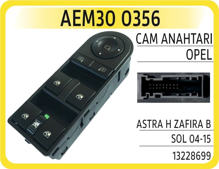 CAM ANAHTARI OPEL ASTRA H ZAFIRA B SOL 04-15