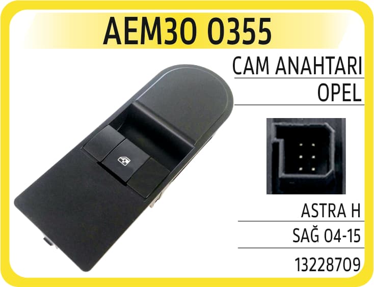 CAM ANAHTARI OPEL ASTRA H SAĞ 04-15