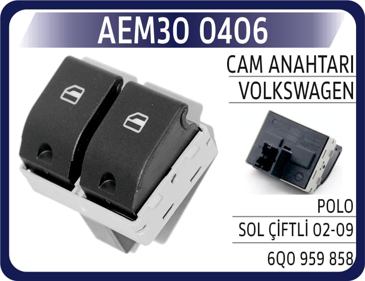 CAM ANAHTARI VW POLO SOL ÇİFTLİ 02-09