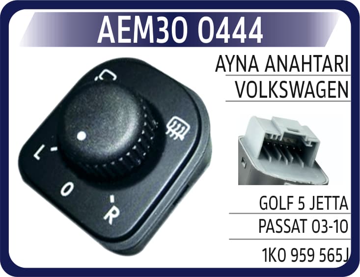 AYNA ANAHTARI VW GOLF 5 JETTA PASSAT 03-10