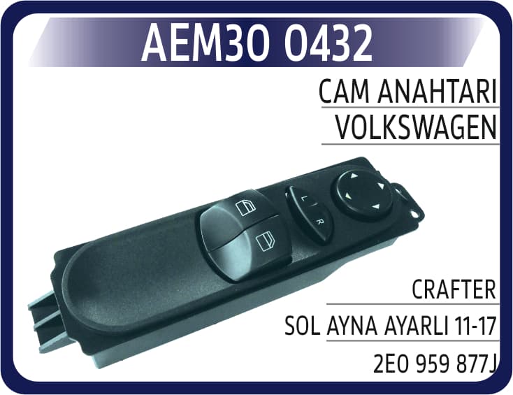 CAM ANAHTARI VW CRAFTER SOL AYNA AYARLI 11-17