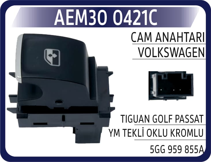 CAM ANAHTARI VW TIGUAN GOLF PASSAT YM SAĞ OKLU K