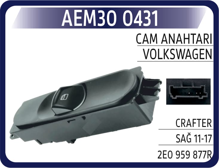 CAM ANAHTARI VW CRAFTER SAĞ 11-17