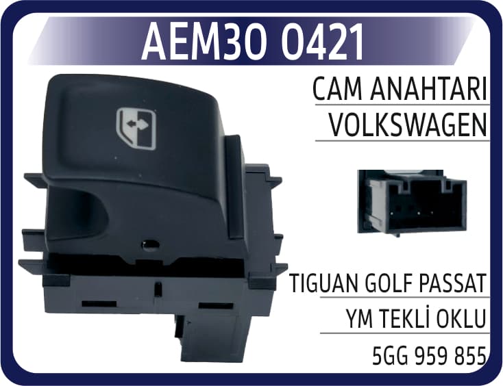 CAM ANAHTARI VW TIGUAN GOLF PASSAT YM SAĞ OKLU