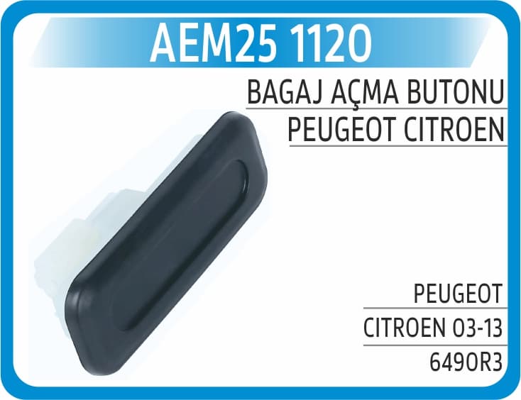 BAGAJ AÇMA BUTONU PEUGEOT CITROEN 03-13